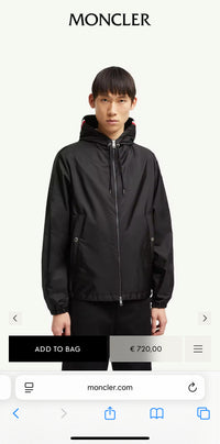 MONCLER REGENJAS GRIMPEUR ZWART