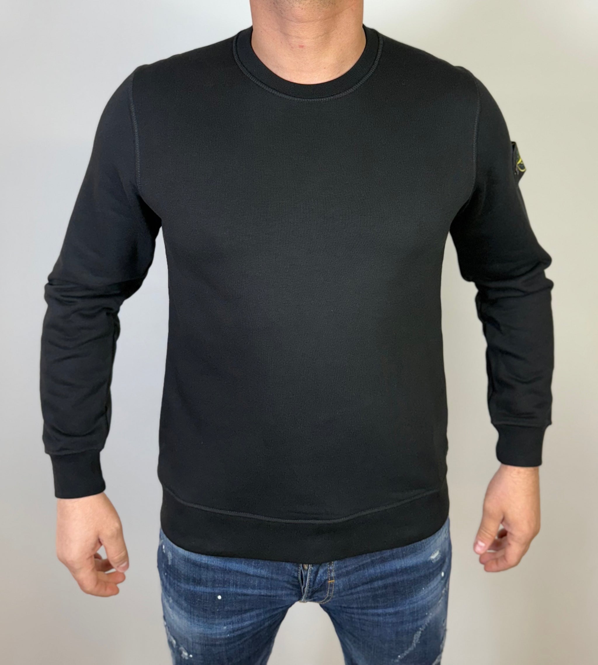 STONE ISLAND SWEATER ZWART (met ghost logo)