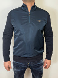 PRADA SWEATER HALF ZIPPER NAVY