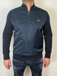 PRADA SWEATER HALF ZIPPER NAVY
