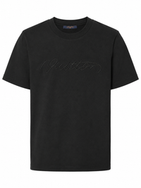 T-Shirt Louis Vuitton Gestikt Zwart