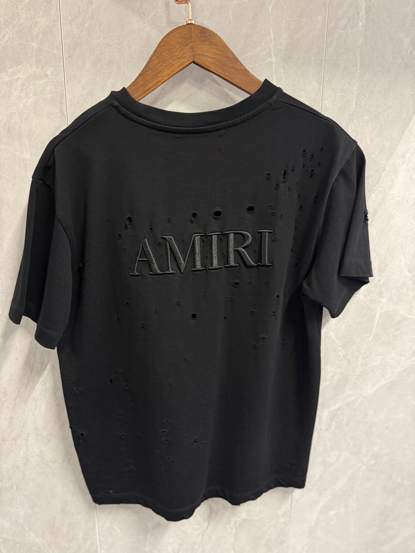 T-Shirt Amiri Zwart (gaten)