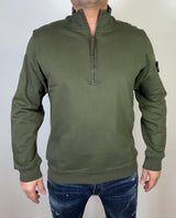 STONE ISLAND SWEATER ZIP GROEN ELITE