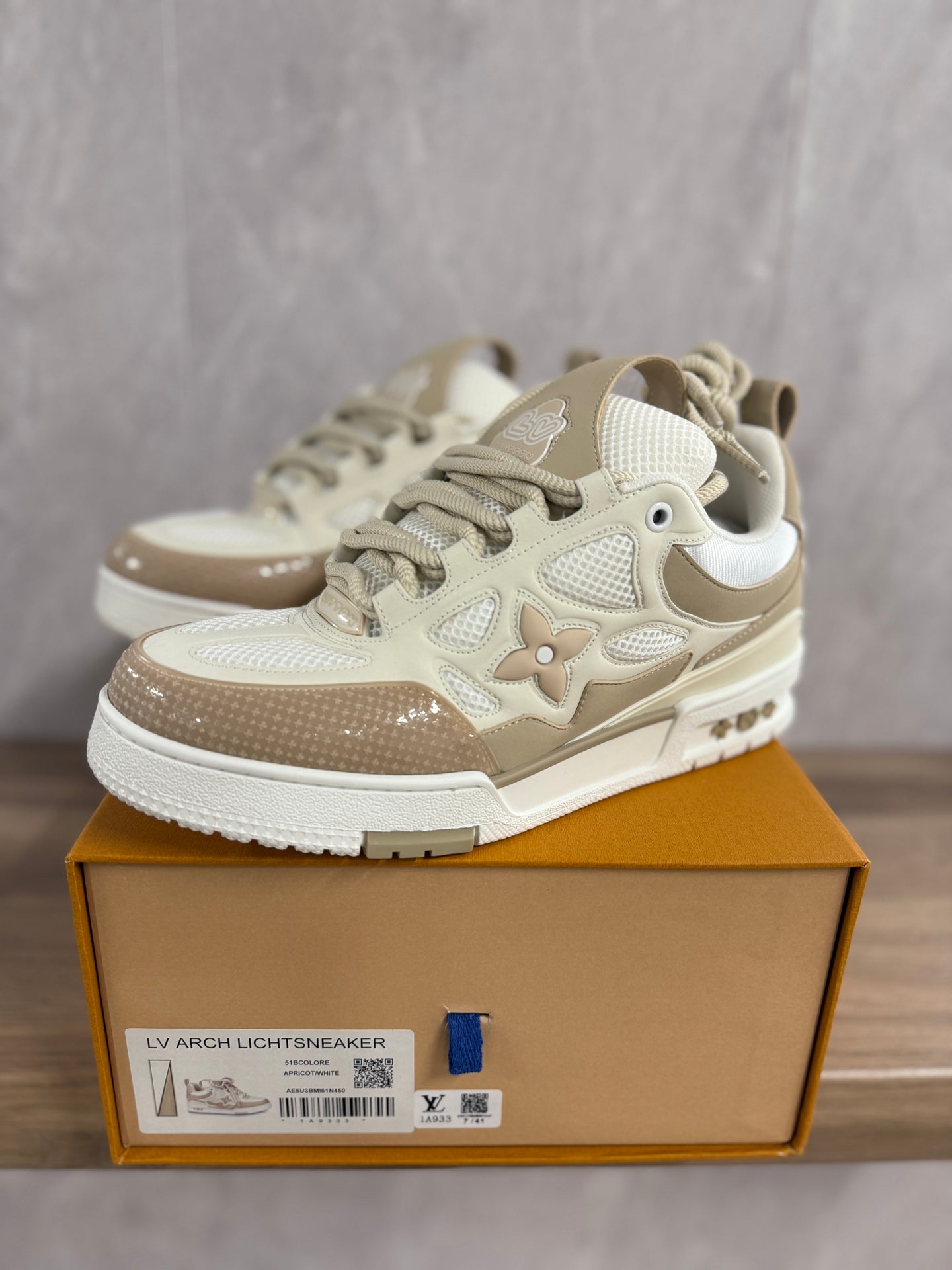 LV Skate Trainers Beige Wit