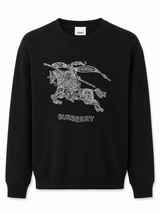 BURBERRY SWEATER BORDUUR ZWART