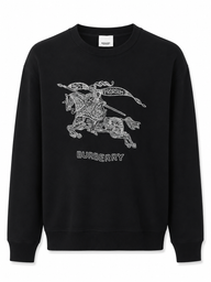 BURBERRY SWEATER BORDUUR ZWART