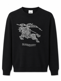 BURBERRY SWEATER BORDUUR ZWART