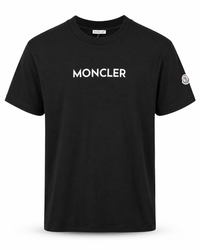 T-Shirt Moncler Zwart (borst tekst wit)
