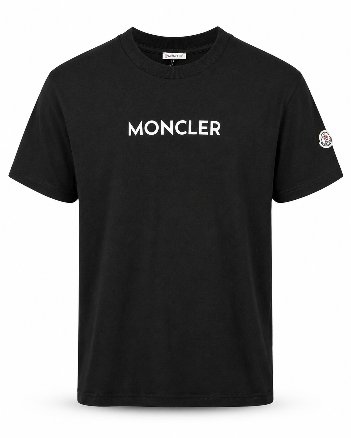 T-Shirt Moncler Zwart (borst tekst wit)