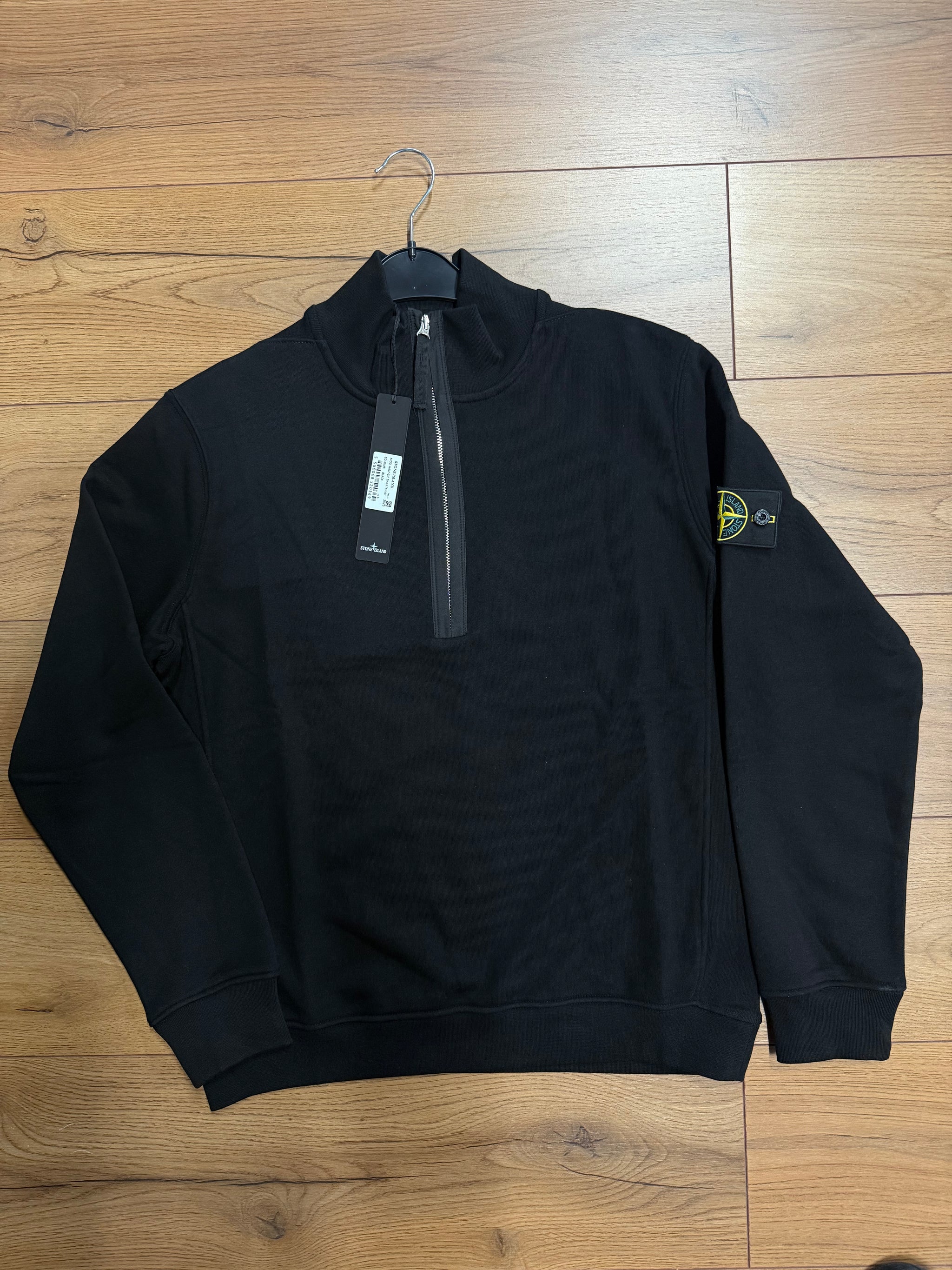 STONE ISLAND SWEATER ZIP ZWART ELITE