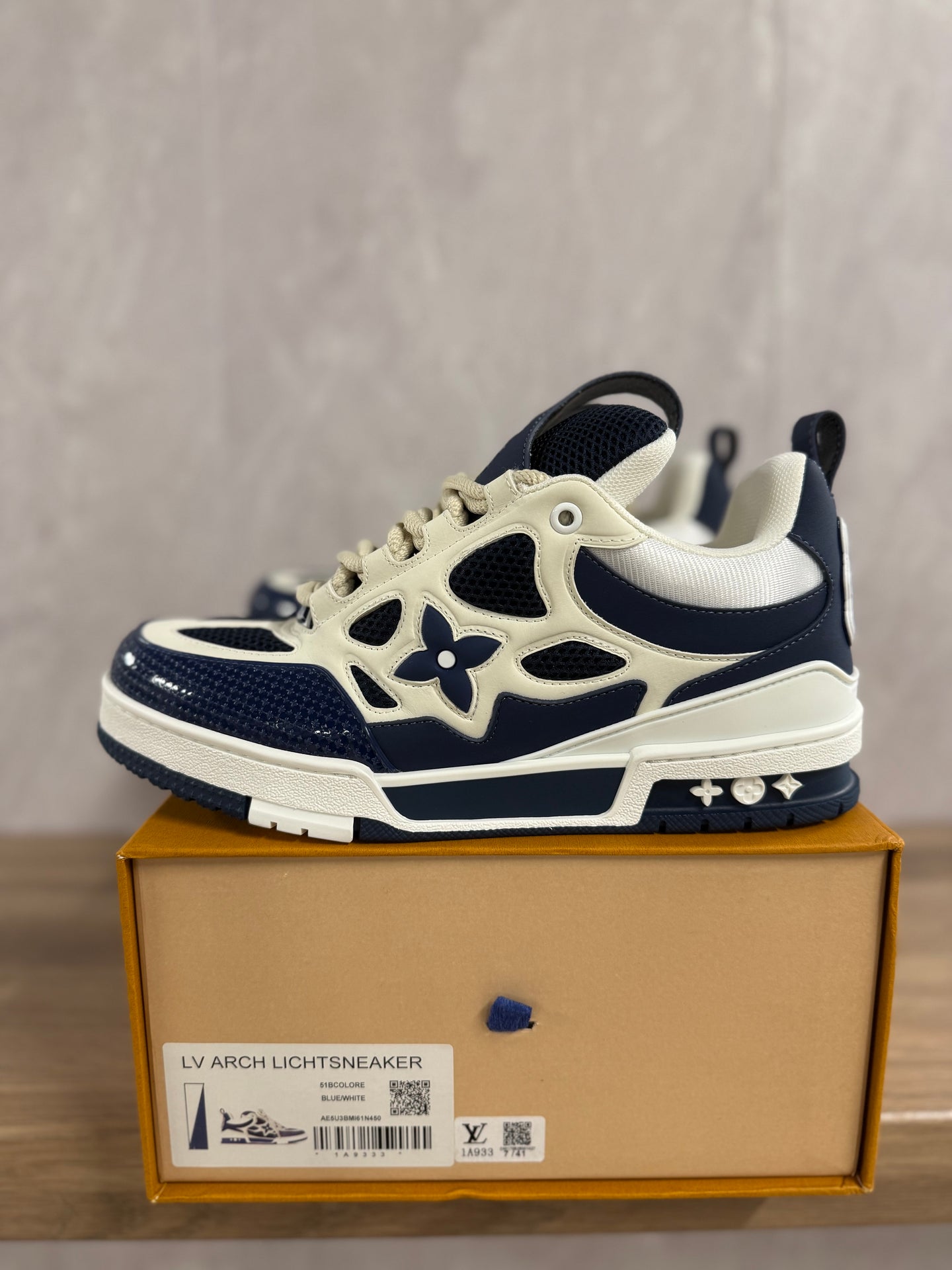 LV Skate Trainers Blauw Wit