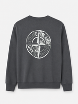 STONE ISLAND SWEATER (PRINT ACHTER) SMOKEY GRIJS
