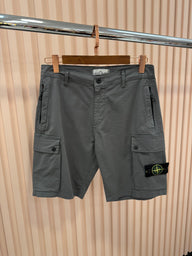 CARGO STONE ISLAND SHORT PANT DONKER GRIJS