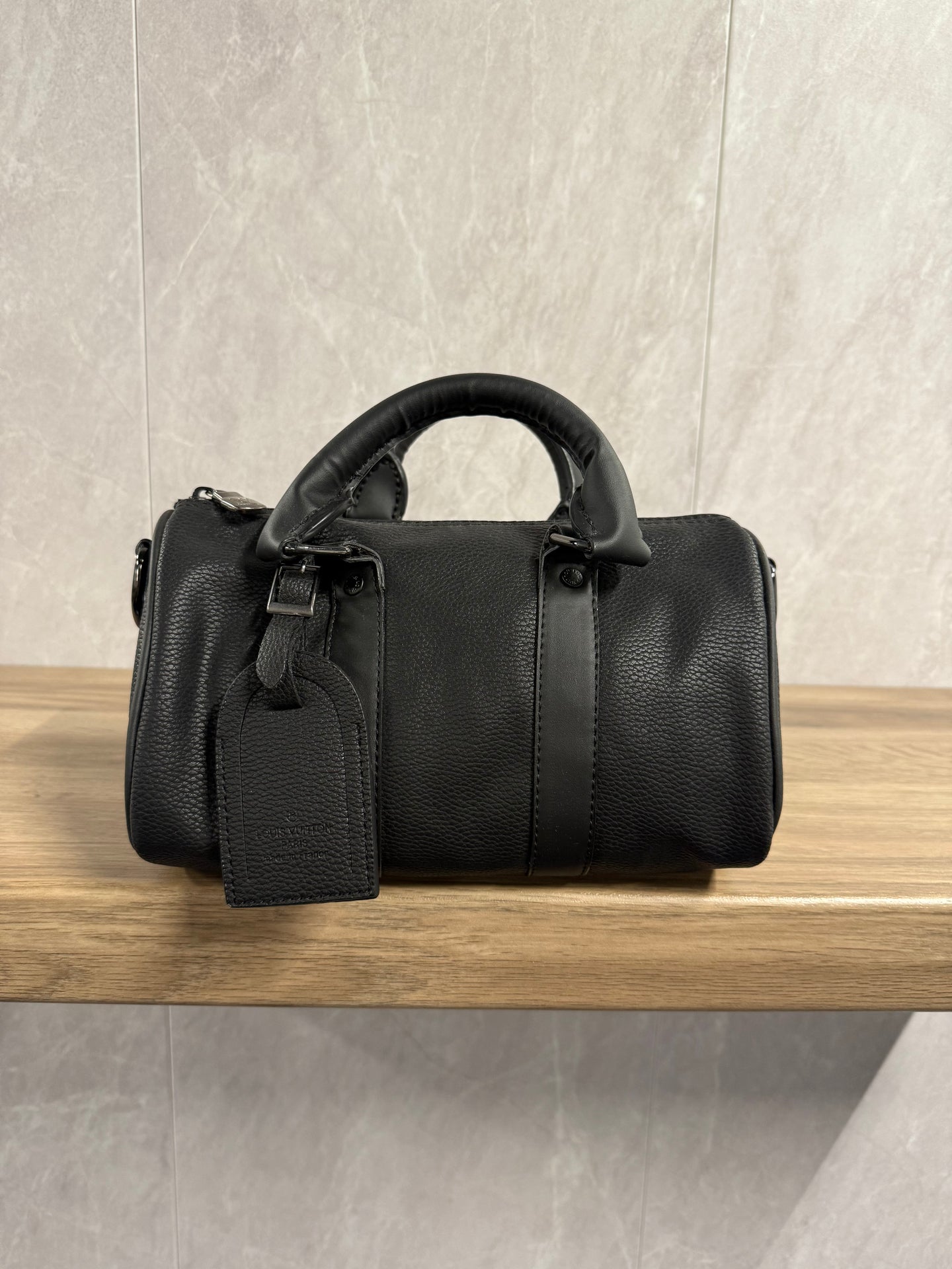 LV Keepall Tas Zwart Leer