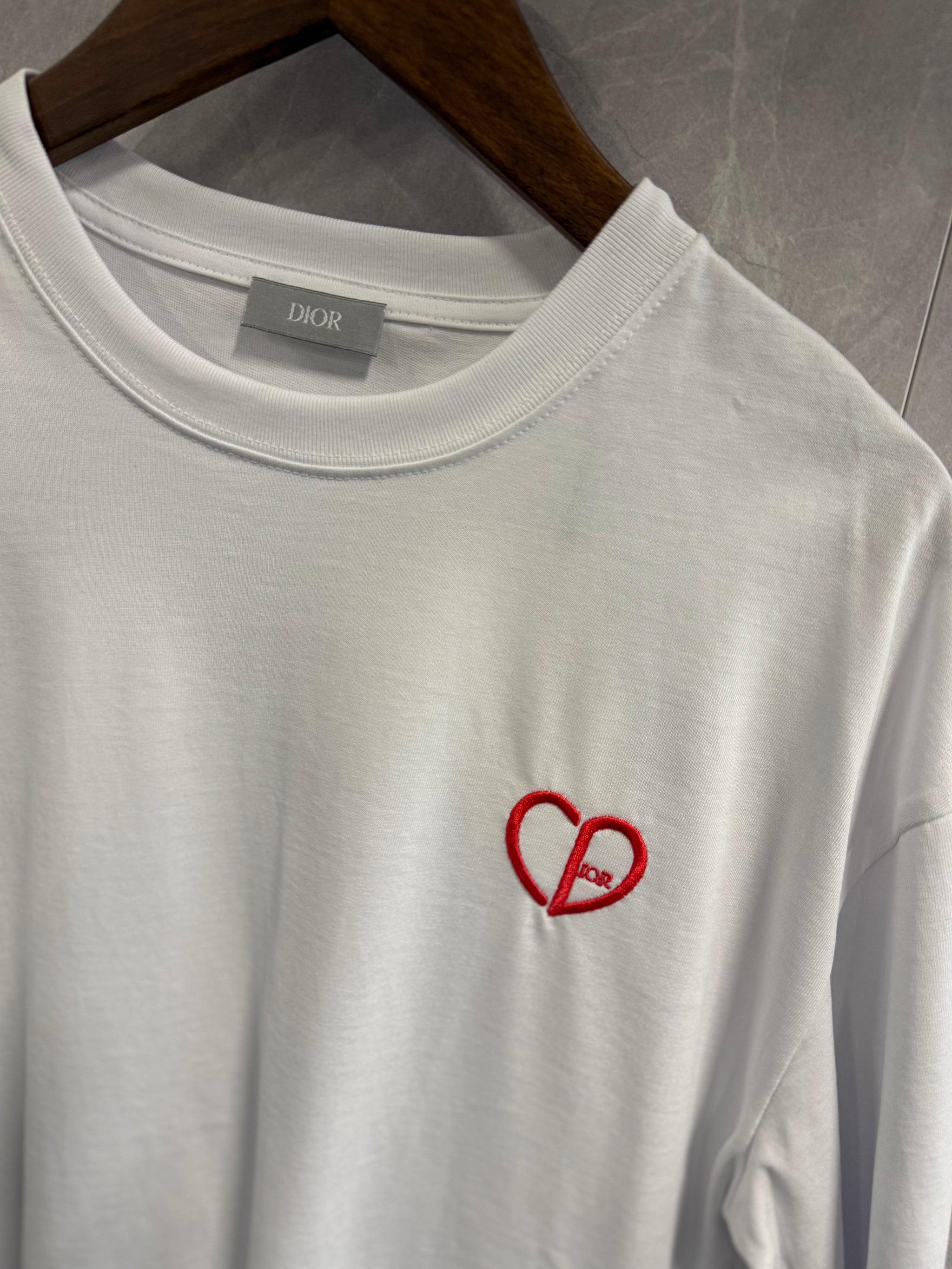 T-Shirt Christian Dior Hart Wit