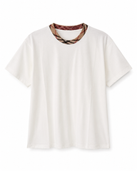 T-Shirt Burberry Hals Wit