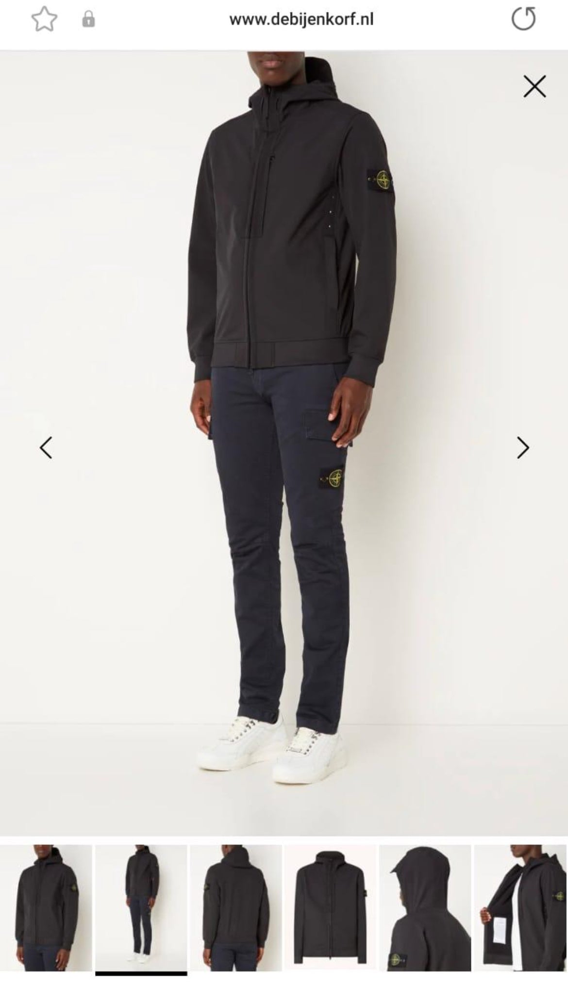 SOFTSHELL JACKET STONE ISLAND ZWART (CAP)