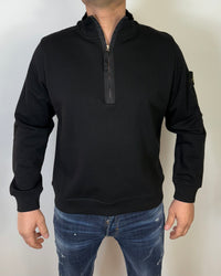 STONE ISLAND SWEATER ZIP ZWART ELITE