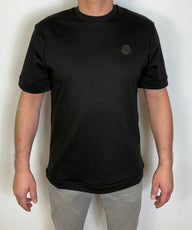 T-Shirt Moncler Zwart (zwarte logo)