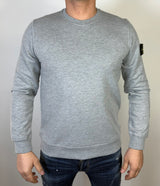STONE ISLAND SWEATER GRIJS (met ghost logo)