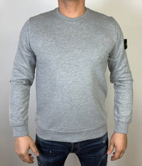 STONE ISLAND SWEATER GRIJS (met ghost logo)
