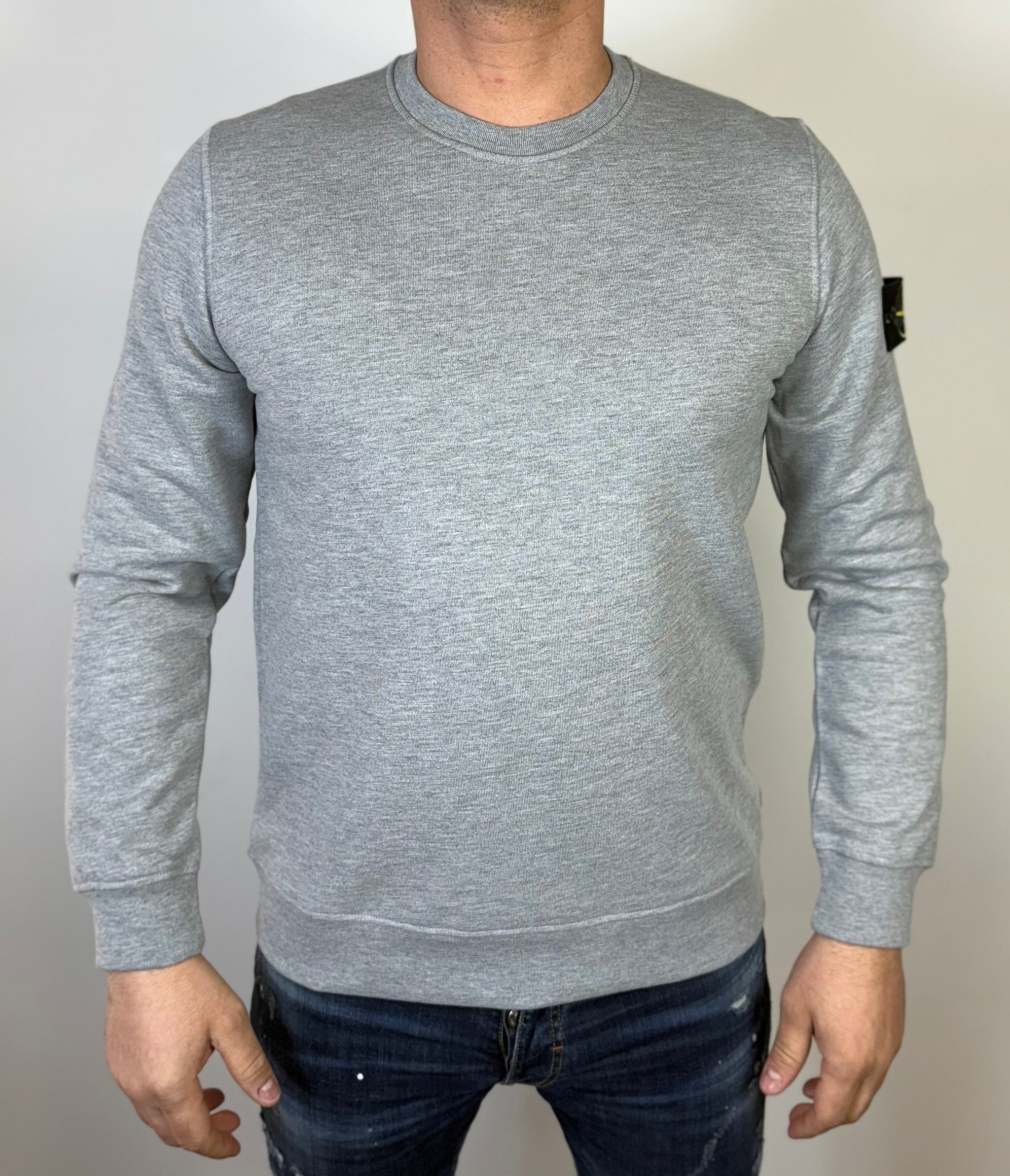 STONE ISLAND SWEATER GRIJS (met ghost logo)