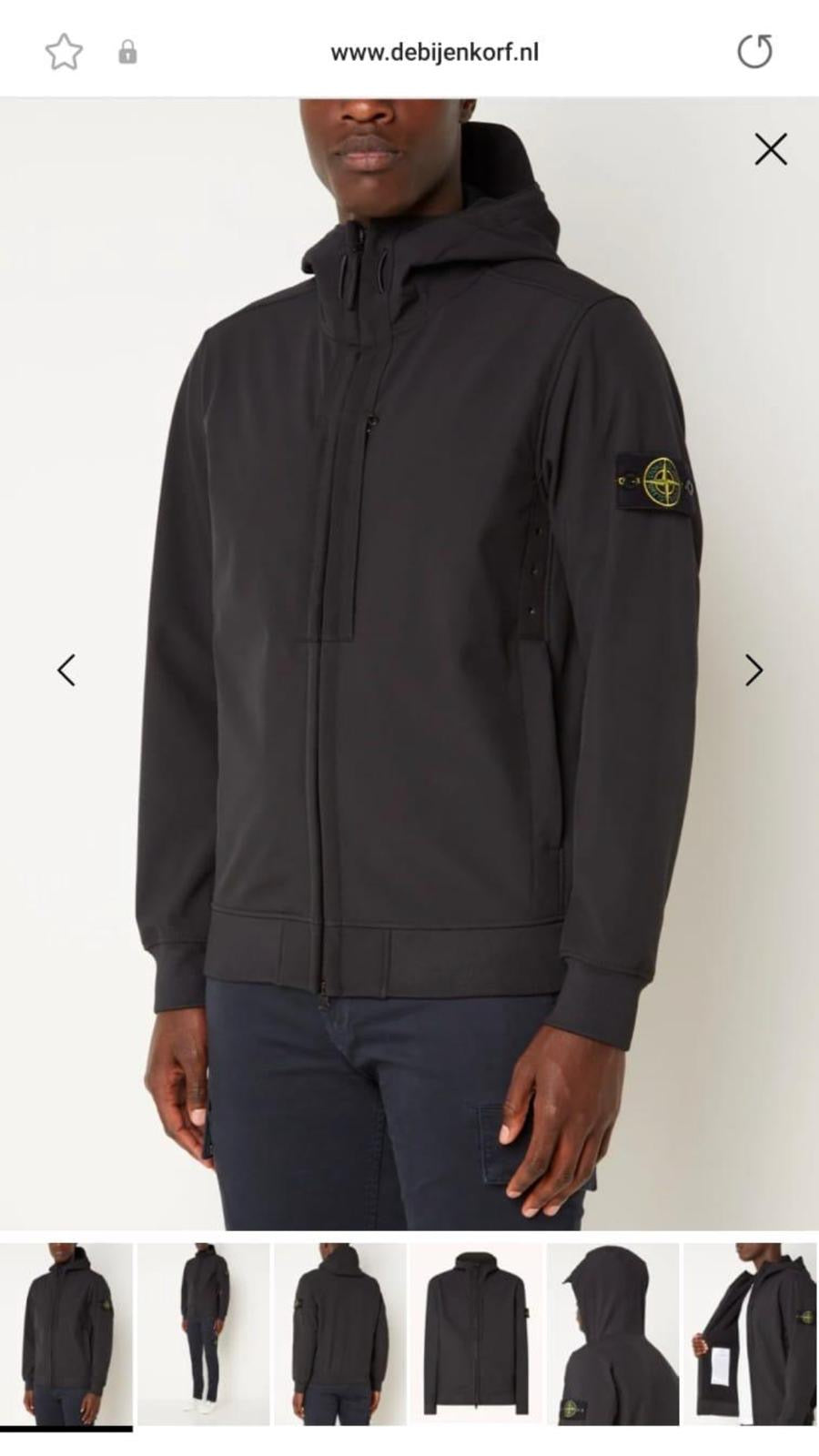 STONE ISLAND SOFTSHELL CAP ZWART