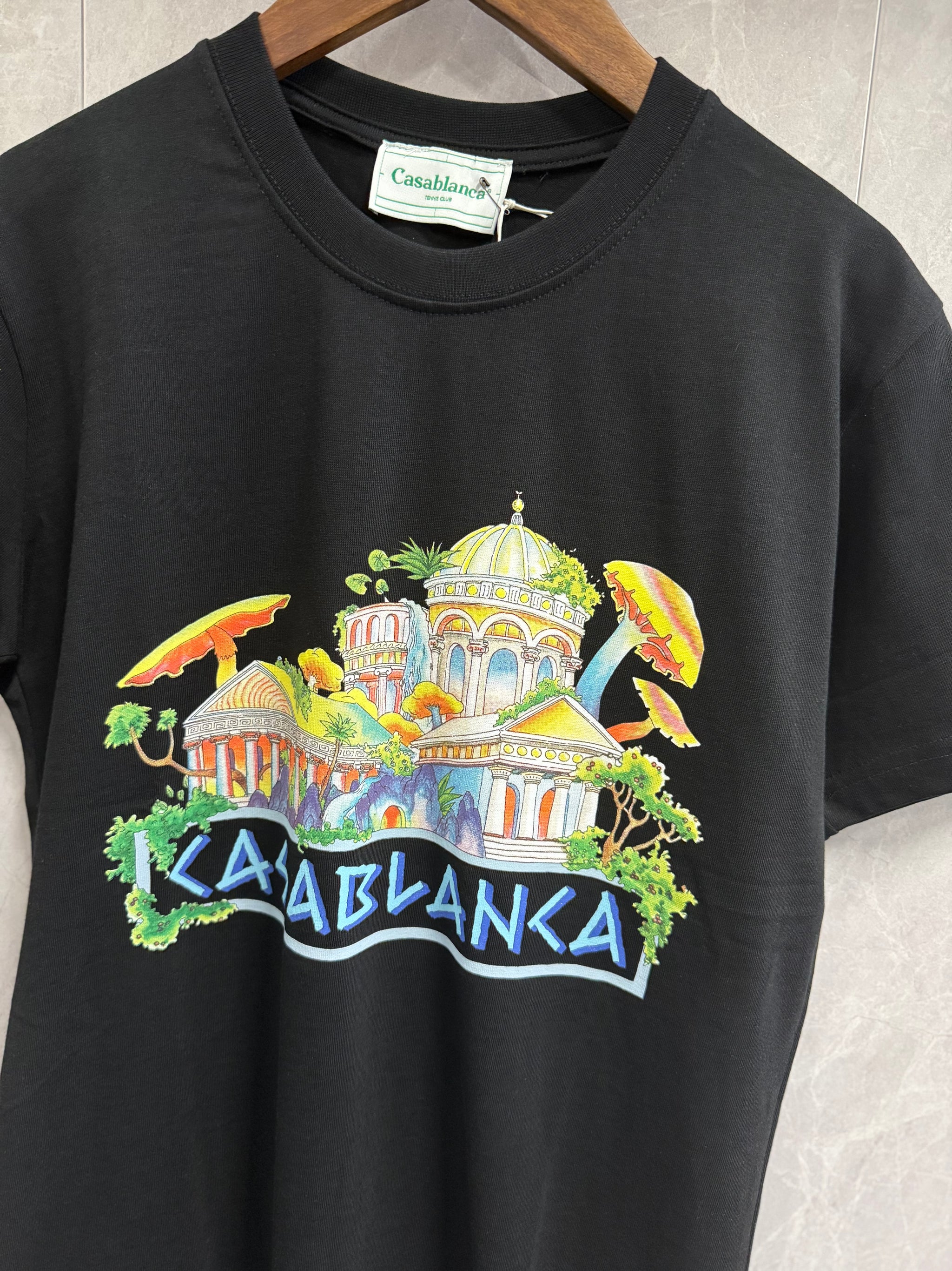 T-Shirt Casablanca Tempel Zwart
