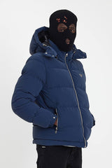 PRADA WINTERJAS DONKER BLAUW MAT STOF