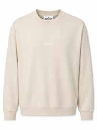 STONE ISLAND SWEATER (PRINT ACHTER) BEIGE