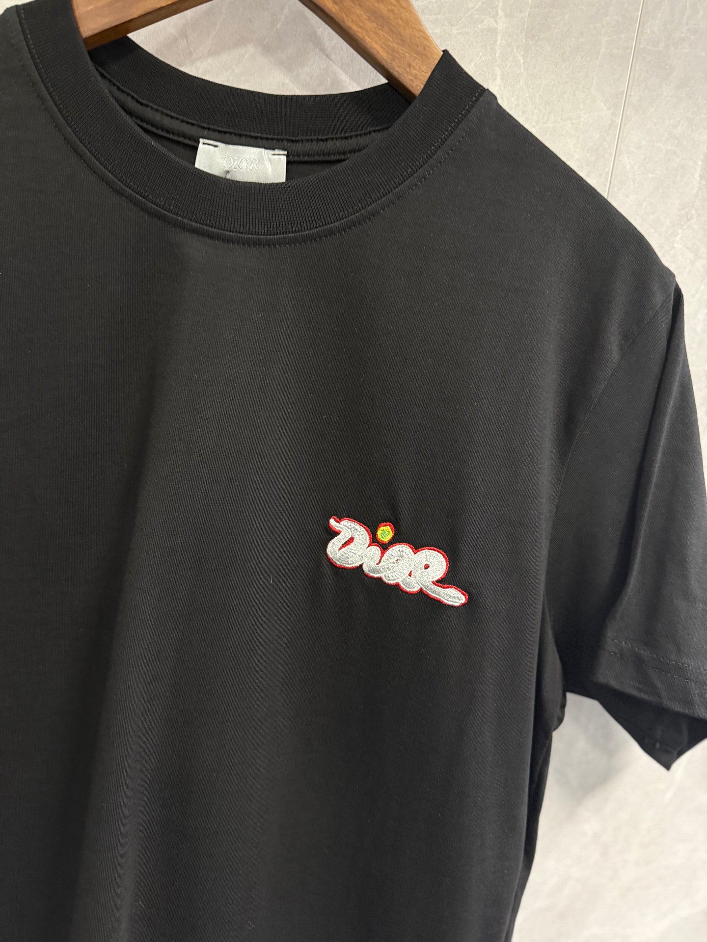 T-Shirt Christian Dior Slang Zwart