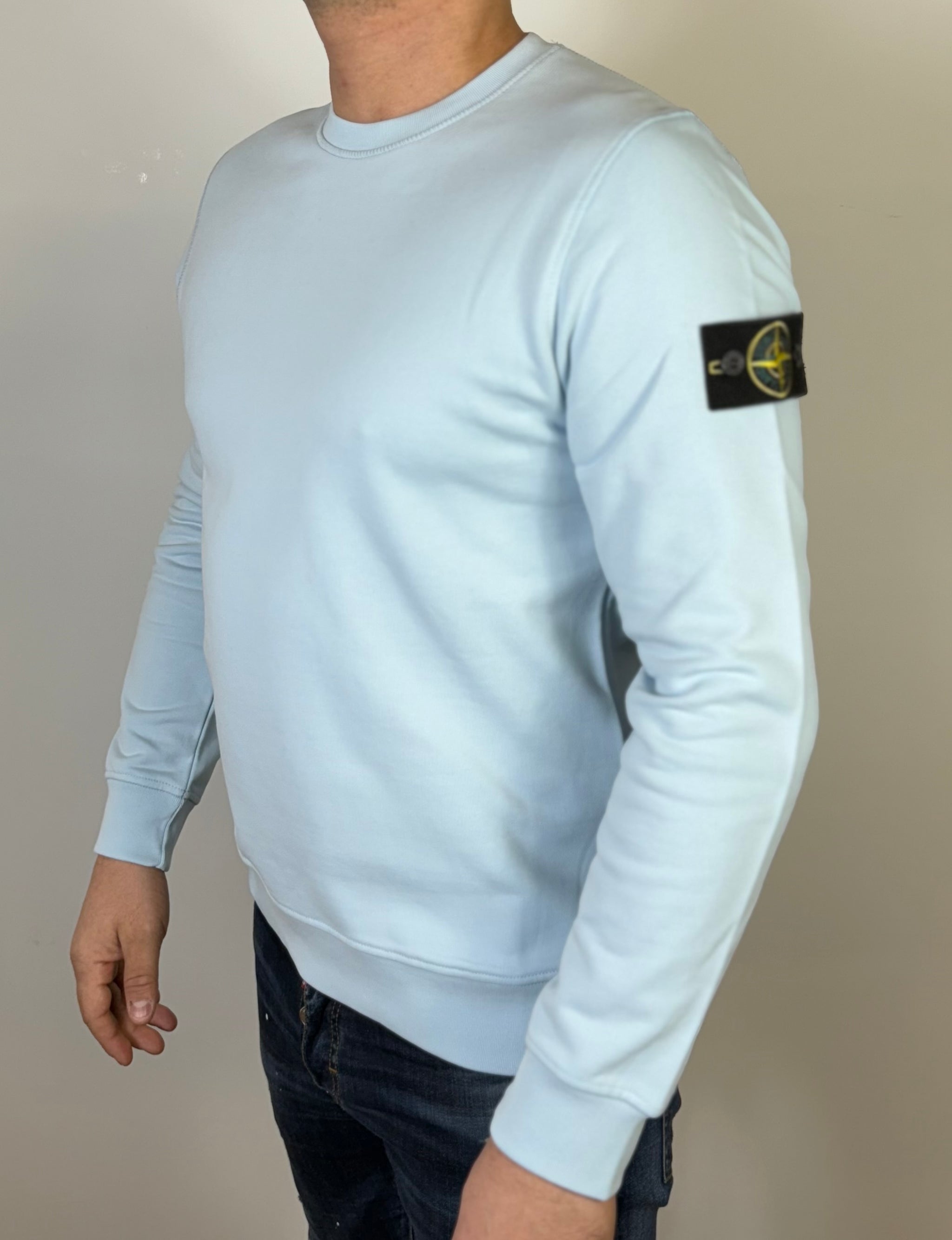 STONE ISLAND SWEATER BABY BLAUW (met ghost logo)