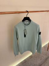 SWEATER STONE ISLAND MINT GROEN (met ghost logo)