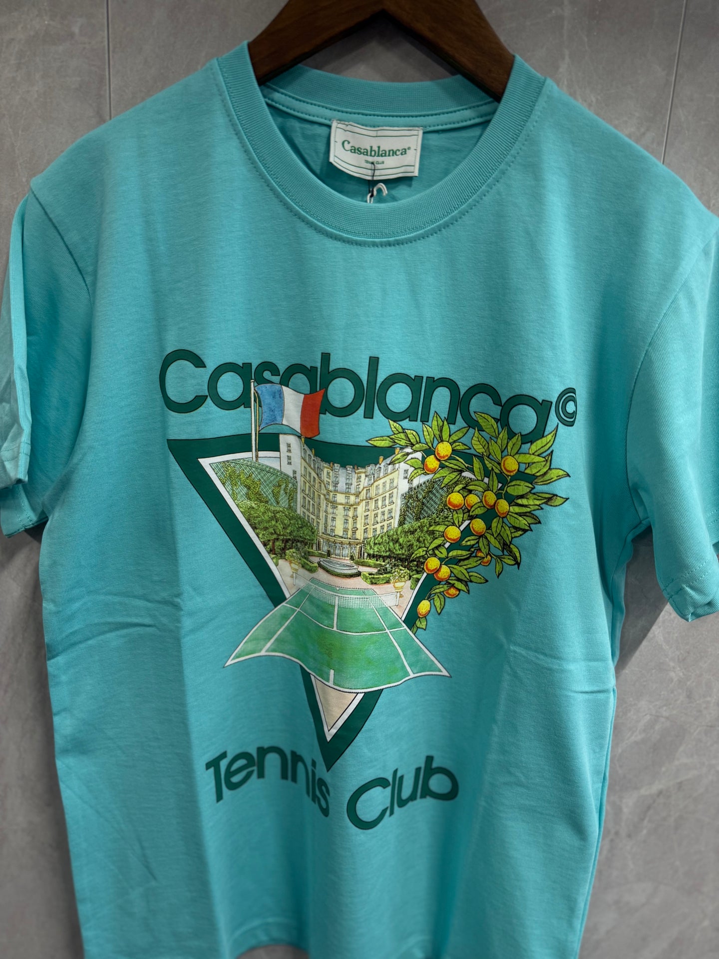 T-Shirt Casablanca Tennis Turquoise