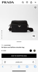 PRADA RE NYLON SAFFIANO MESSENGER BAG
