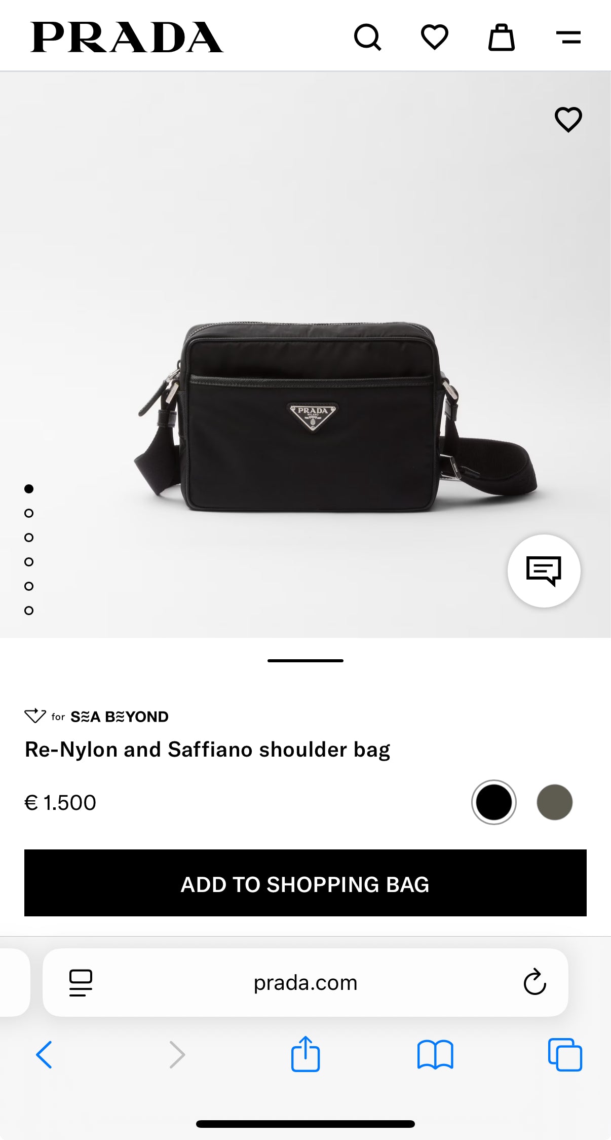PRADA RE NYLON SAFFIANO MESSENGER BAG