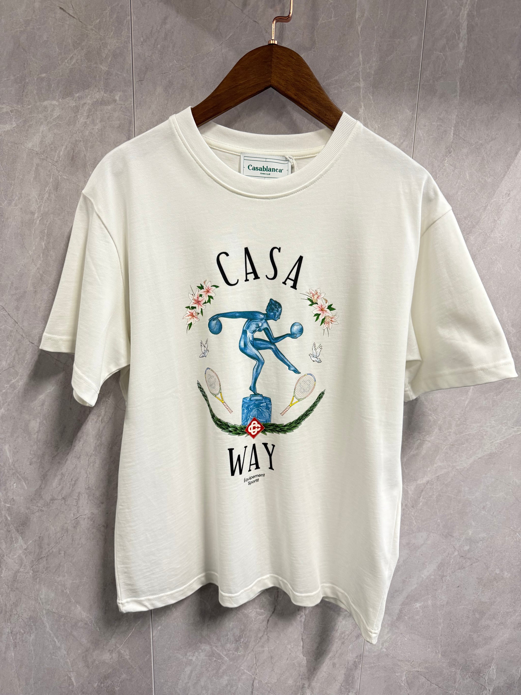 T-Shirt Casablanca Casa Way Wit