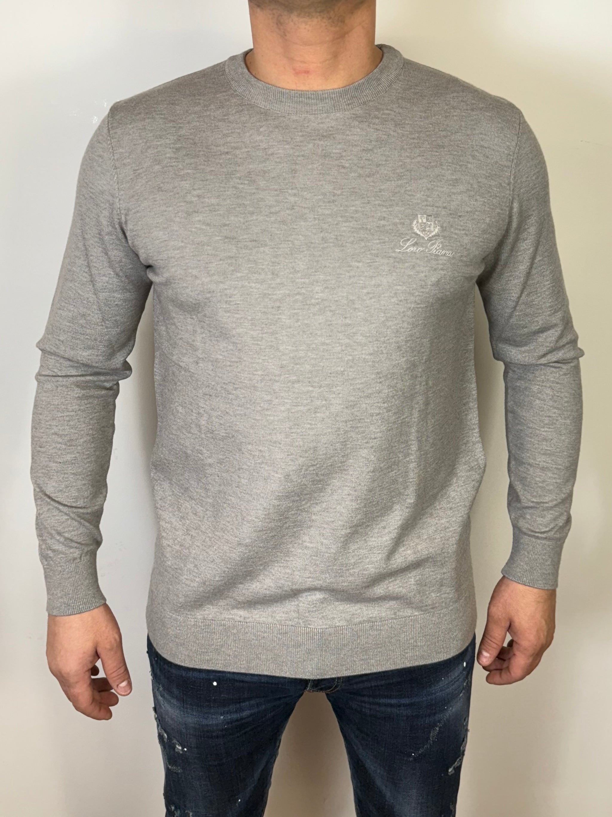 LORO PIANA TRIKO SWEATER GRIJS