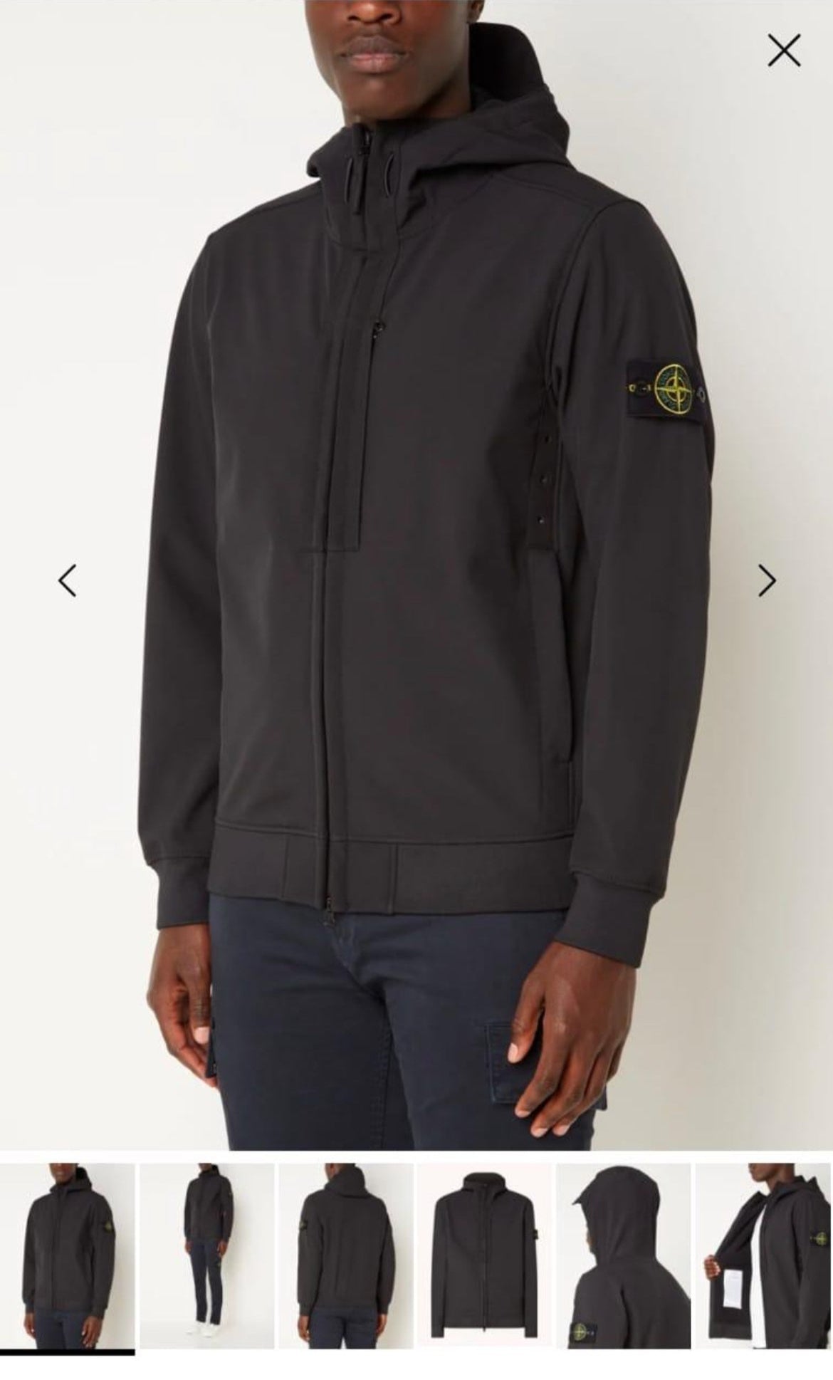 SOFTSHELL JACKET STONE ISLAND ZWART (CAP)