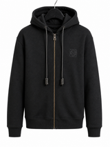 LOEWE VEST HOODIE MET RITS ZWART