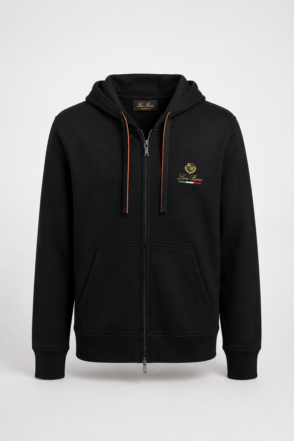 LORO PIANA VEST HOODIE ZWART