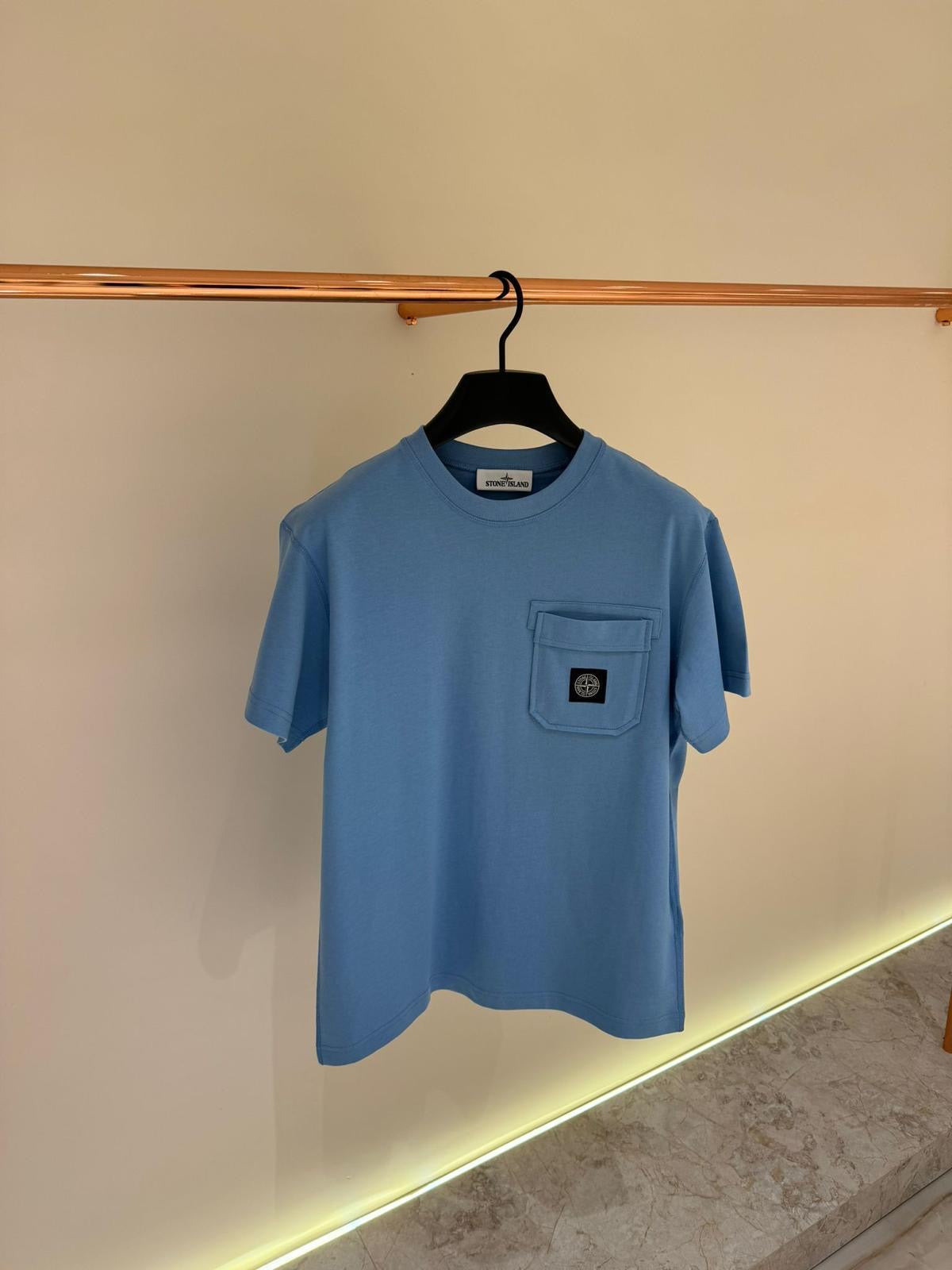 Stone island T-Shirt Zak Licht Blauw