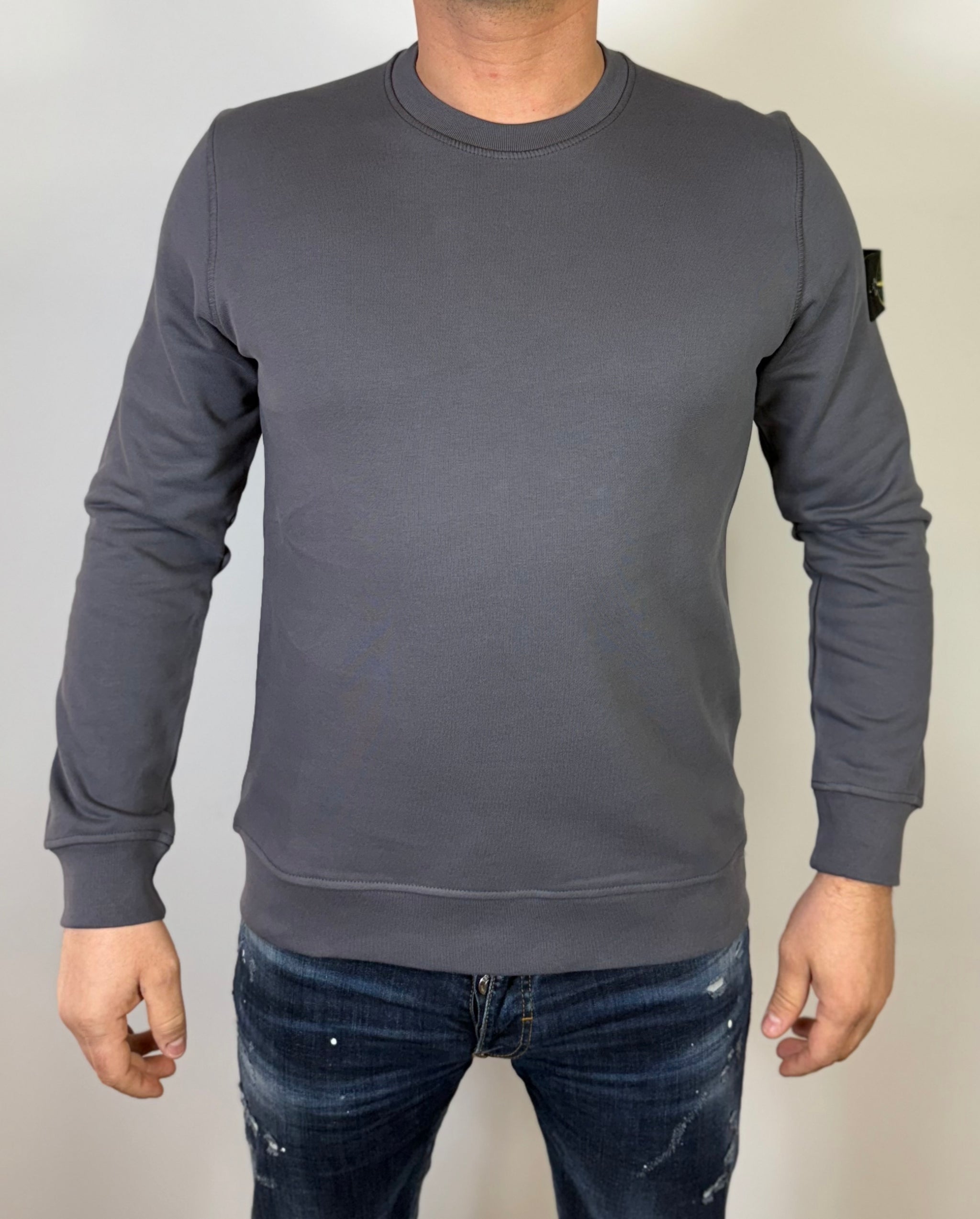 STONE ISLAND SWEATER INDIGO (met ghost logo)