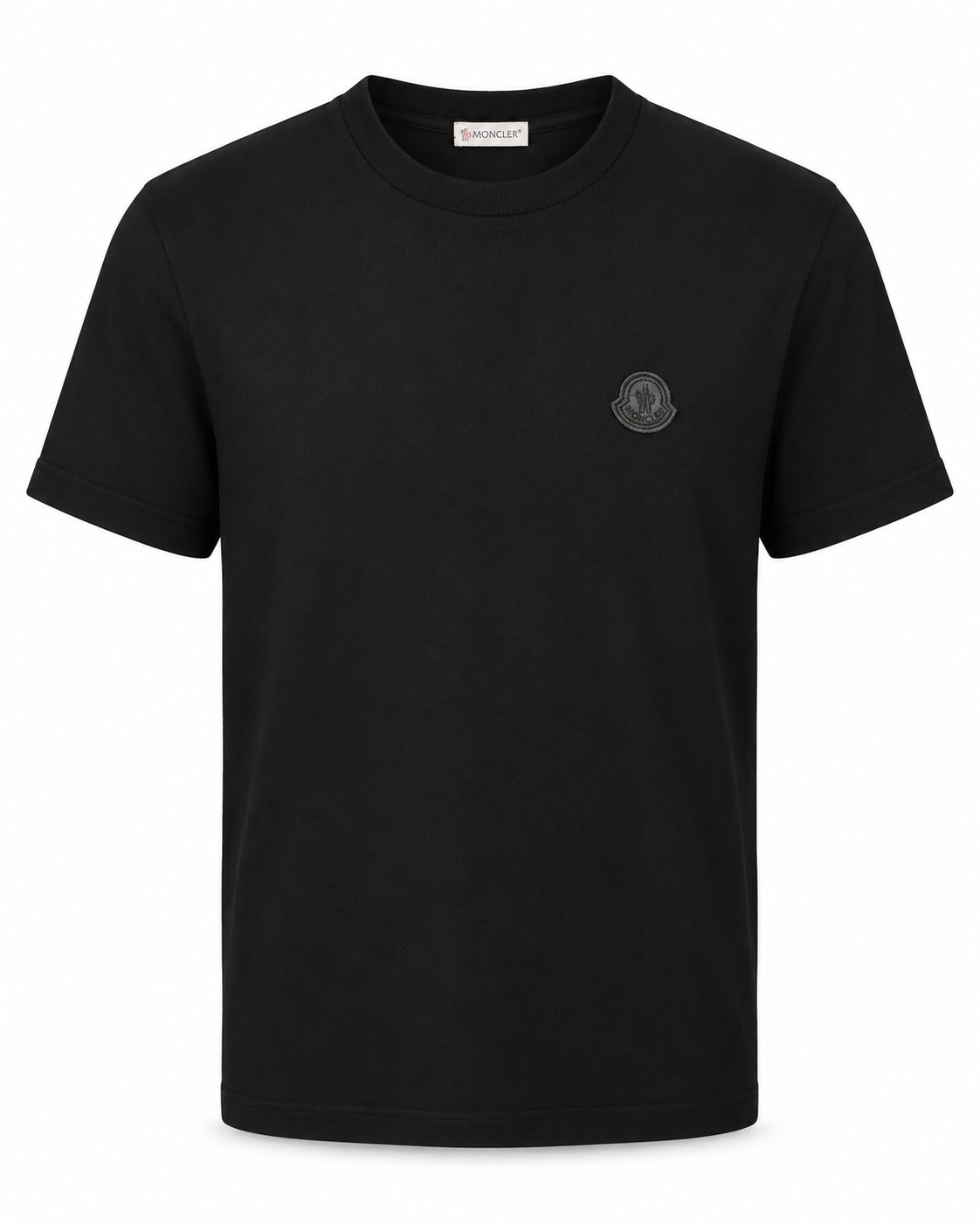T-Shirt Moncler Zwarte Logo Zwart