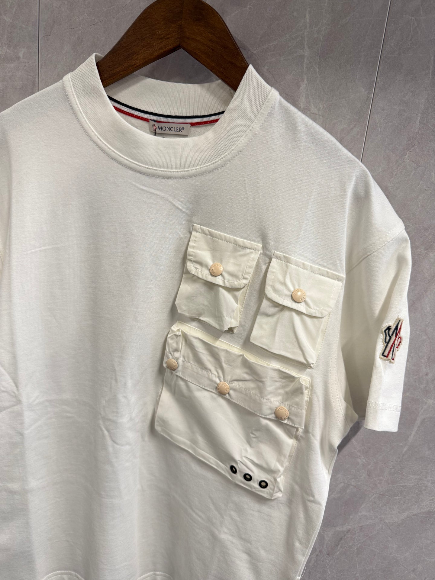 T-Shirt Moncler Wit (borst zak)