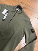 STONE ISLAND SWEATER ZIP OLIJF GROEN