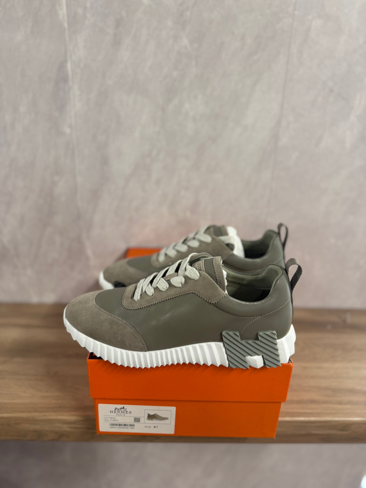 Hermes Bouncing Sneakers Mint Groen