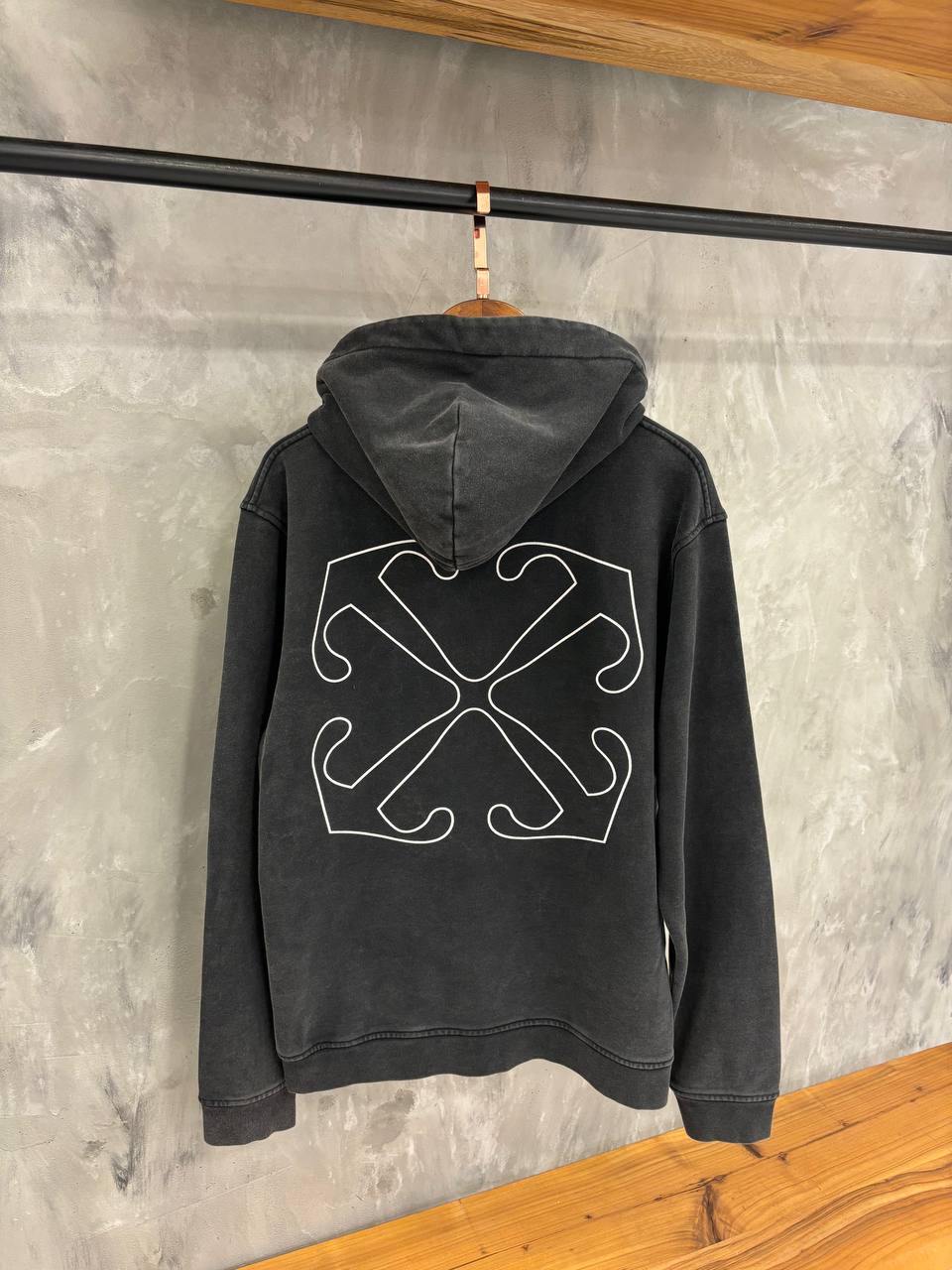 HOODIE OFF WHITE GRIJS
