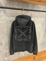 HOODIE OFF WHITE GRIJS