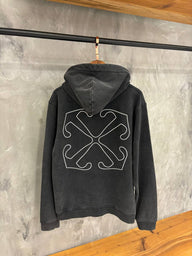 HOODIE OFF WHITE GRIJS
